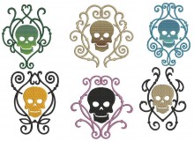 Stickserie - Decorative Skulls